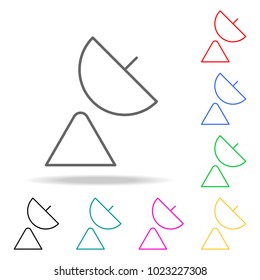 Satellite Dish colored icons. Element of logistic multi colored icon for mobile concept and web apps. Thin line icon for website design and development, app development icon on white background