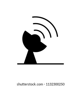 Satellite dish concept vector illustration icon.