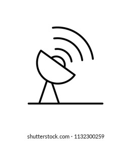 Satellite dish concept vector illustration icon.