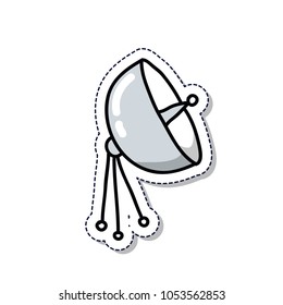 satellite dish doodle icon