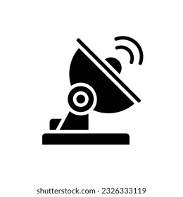 Satellite Dish Filled Icon Vector Illustration