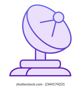 Satellite dish flat icon. Antenna violet icons in trendy flat style. Television gradient style design, designed for web and app. Eps 10