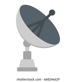 Satellite Dish flat icon, antenna and radar, vector graphics, a colorful solid pattern on a white background, eps 10.