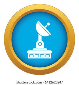 Satellite dish icon blue vector isolated on white background for any design