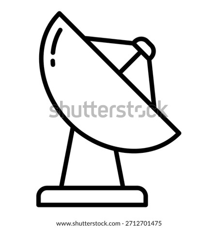Satellite dish icon to catch signal on ground station
