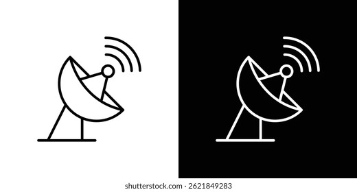 Satellite dish icon concept stroke on white background