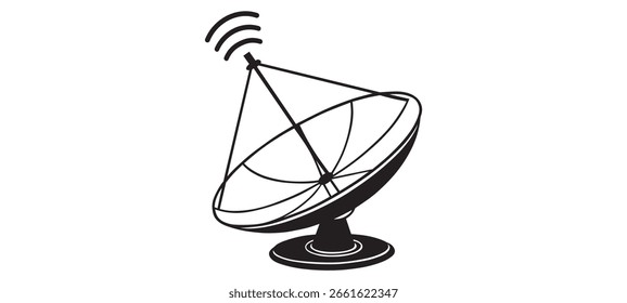 Design-Vektor für Satellitenschüsseln-Symbole.