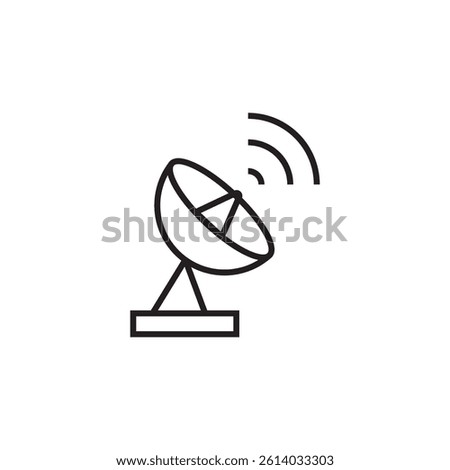 satellite dish icon editable outline stroke vector eps