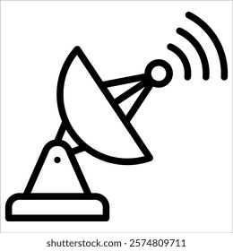 Satellite Dish Icon Element For Design