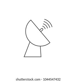 satellite dish icon. Element of navigator signs for mobile concept and web apps. Thin line  icon for website design and development, app development. Premium icon on white background