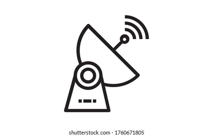 satellite dish icon. Element of technologies icon with name for mobile concept and web apps. Thin line satellite dish icon can be used for web and mobile. Premium icon on white background