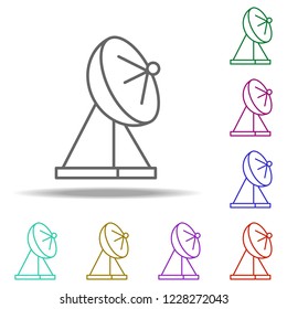 satellite dish icon. Elements of Cartooning space in multi color style icons. Simple icon for websites, web design, mobile app, info graphics