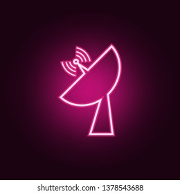 satellite dish icon. Elements of Web in neon style icons. Simple icon for websites, web design, mobile app, info graphics