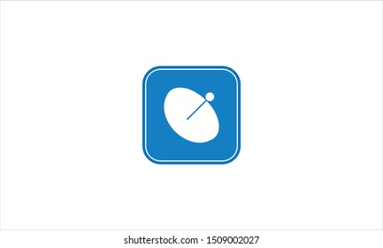Satellite dish icon flat minimal vector sign and symbol logo