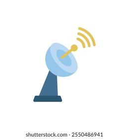 satellite dish icon flat style