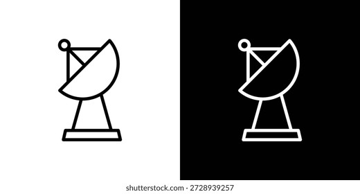Satellitenschüssel Symbol Grafik, editierbarer Strich. Geeignet für Website-Design, Logo, App, Vorlage und ui ux.