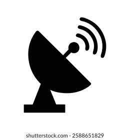 satellite dish icon graphic for technology projects vector illustration on white background