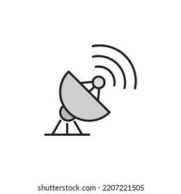 Icono de antena parabólica. Ilustración vectorial de color de alta calidad.