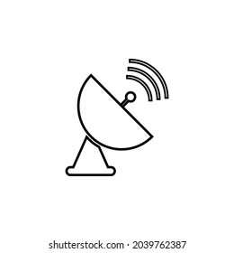 icono de antena parabólica, vector de internet, ilustración de radar