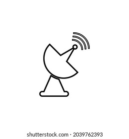 satellite dish icon, internet vector, radar illustration