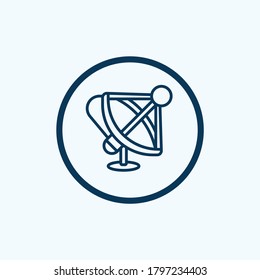 Satellitenschüssel Symbol einzeln auf weißem Hintergrund aus der Nachrichtensammlung. Satellitenschüssel-Symbol, trendig und modernes Satellitenschüssel-Symbol für Logo, Web, App