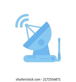 Satellite dish icon. Isolated on white background. Vector.