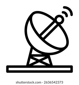 Satellite dish icon line style illustration