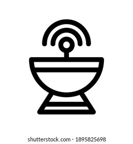 satellite dish icon or logo isolated sign symbol vector illustration - high quality black style vector icons
