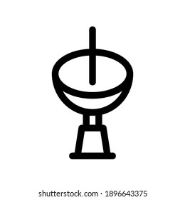 icono de antena parabólica o logotipo símbolo de señalización aislado ilustración vectorial de alta calidad estilo negro iconos vectoriales
