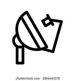 satellite dish icon or logo isolated sign symbol vector illustration - high quality black style vector icons
