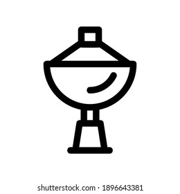 icono de antena parabólica o logotipo símbolo de señalización aislado ilustración vectorial de alta calidad estilo negro iconos vectoriales
