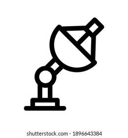 icono de antena parabólica o logotipo símbolo de señalización aislado ilustración vectorial de alta calidad estilo negro iconos vectoriales
