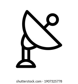 icono de antena parabólica o logotipo símbolo de señalización aislado ilustración vectorial de alta calidad estilo negro iconos vectoriales
