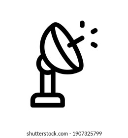 icono de antena parabólica o logotipo símbolo de señalización aislado ilustración vectorial de alta calidad estilo negro iconos vectoriales
