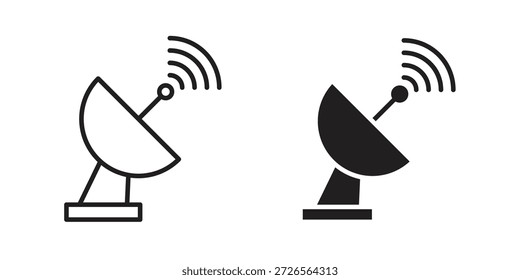 Icono de antena parabólica. Iconos simples monocromos para Plantillas, Diseño web