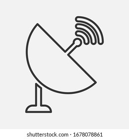 Satellite dish icon on background