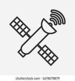 Satellite dish icon on background