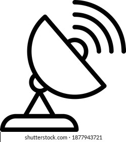 Satellite Dish icon on a white background in EPS format