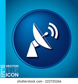 satellite dish icon. radar sign. antenna symbol