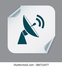 satellite dish icon. radar sign. antenna symbol