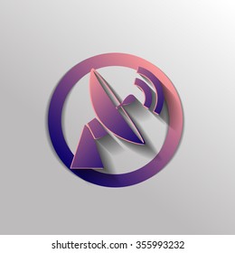 satellite dish icon. radar sign. antenna symbol