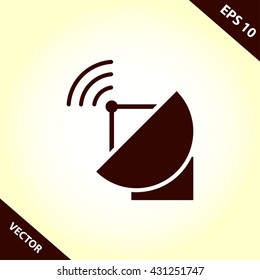 satellite dish icon. radar vector illustration