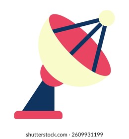 Satellite dish icon representing communication technology and broadcasting applications.