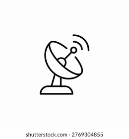satellite dish icon sign vector