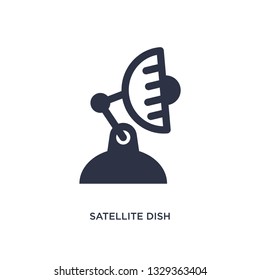 satellite dish icon. Simple element illustration from communication concept. satellite dish editable symbol design on white background. Can be use for web and mobile.