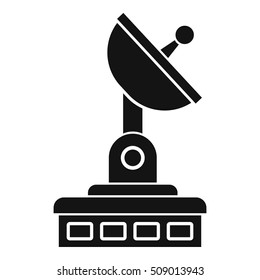 Satellite dish icon. Simple illustration of satellite dish vector icon for web