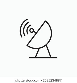 Satellite dish icon. simple vector icon