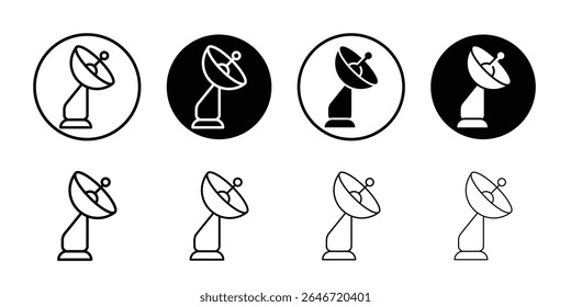 Satellite Dish icon thin flat simple illustration symbol