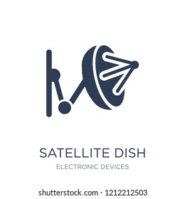 Satellite dish icon. Trendy flat vector Satellite dish icon on white background from Electronic devices collection, vector illustration can be use for web and mobile, eps10