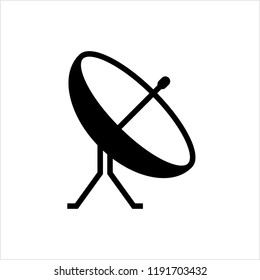 Satellite Dish Icon Vector Art Illustration